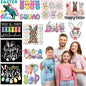 12 Sheets Easter DTF Transfers Ready to Press Iron on Transfers for T-Shirts, Transfers Stickers for Easter Shirts Easter Sweatshirts Easter Clothes Bag Pillow DIY Crafts, Easter Day Iron on Decals