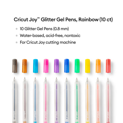 Joy™ Glitter Gel Pens 0.8 Mm, Rainbow (10 Ct)