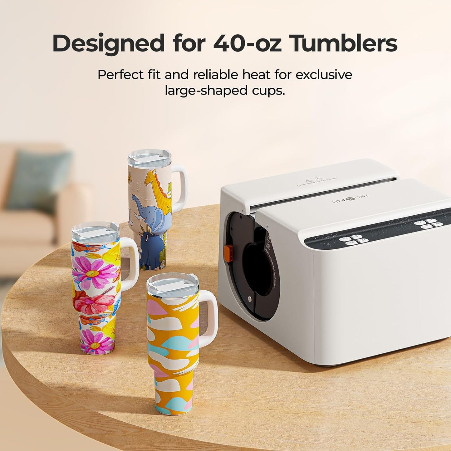 Auto Tumbler Heat Press - A200 Full Cup Transfer Heat Press Machine for 40 OZ Tumbler with Handle