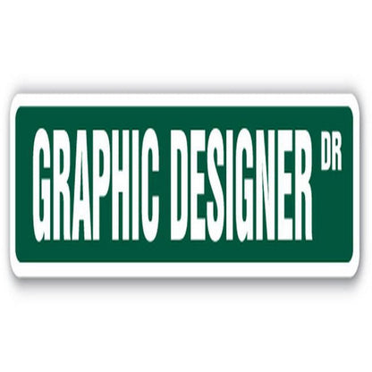 24 In. Graphic Designer Street Sign - Web Design Artist Logo Commercial