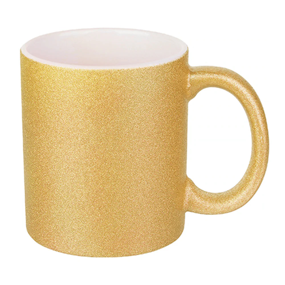 HPN Sublicraft 11 Oz. Glitter Sublimation Ceramic Mug - 12 per Case