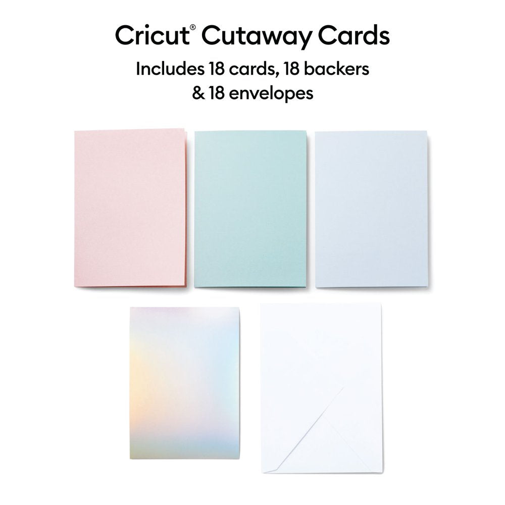 Cutaway Cards, R10 Pastels Sampler 18 Count