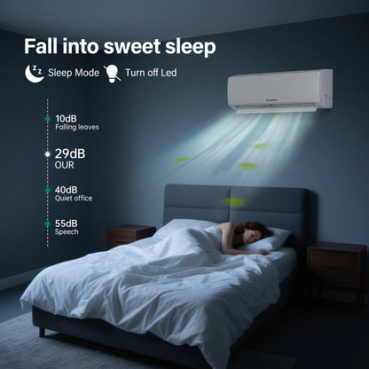 11500 BTU Mini Split Air Conditioner & Heater, Wifi Enabled 115V Energy Saving Wall Mounted Inverter Ductless AC Unit Cools up to 750 Sq. Ft, Heat Pump & Installation Kit