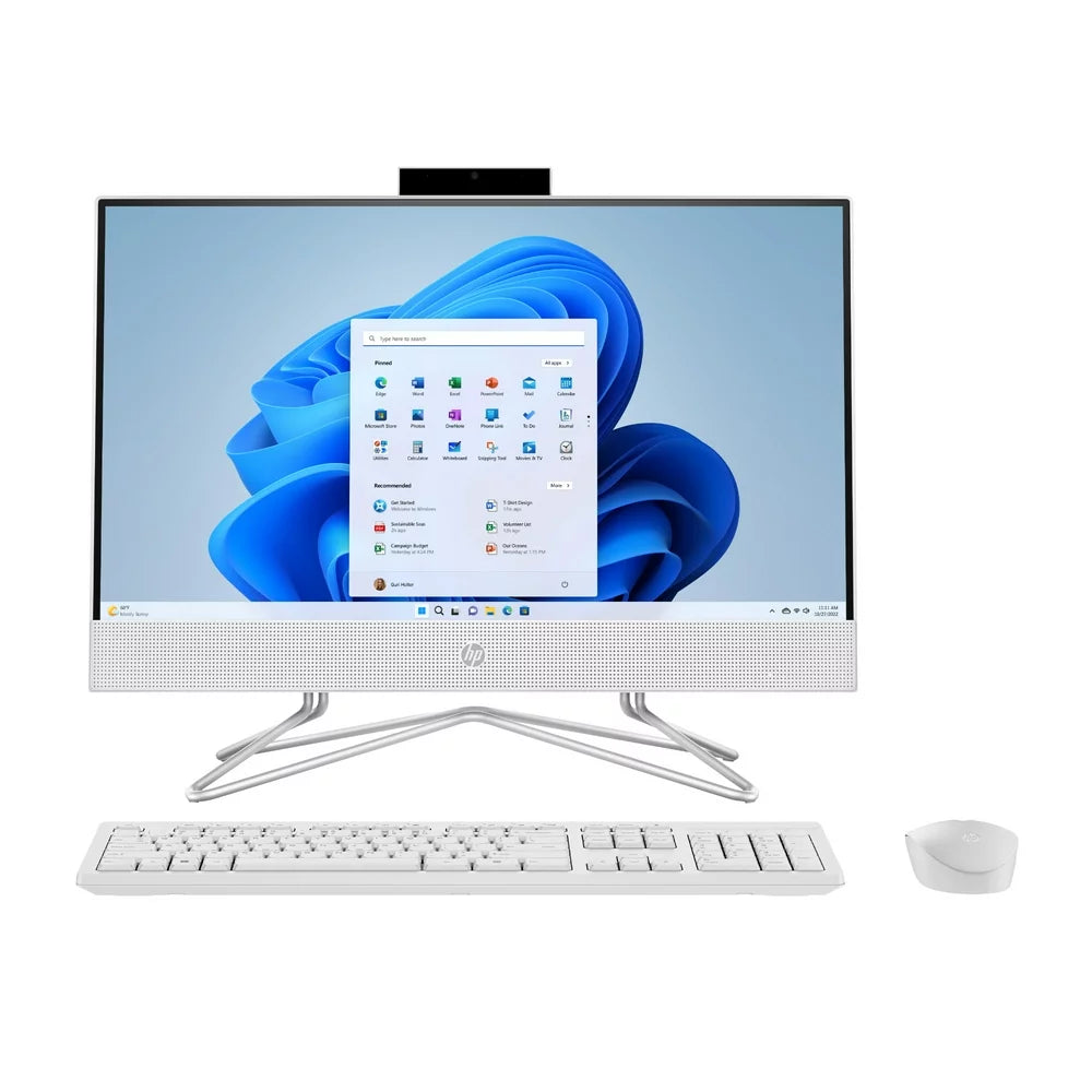 21.5" All-In-One PC, Intel Pentium, 8GB Memory, 128GB SSD, Windows 11 Home S Mode, White, 22-Dd0143W