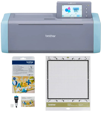 Brother Scanncut SDX125E Electronic DIY Cutting Machine with Scanner, plus Rotary Auto Blade Kit and Fabric Mat