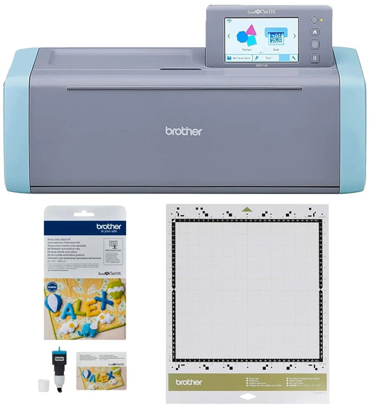 Brother Scanncut SDX125E Electronic DIY Cutting Machine with Scanner, plus Rotary Auto Blade Kit and Fabric Mat