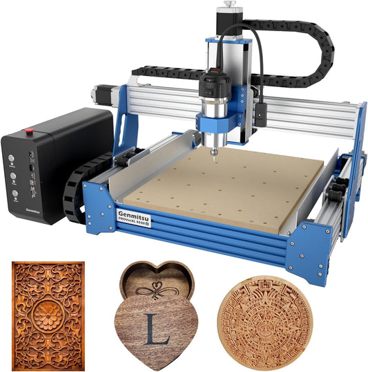 Genmitsu Proverxl 4030S CNC Router Machine with 710W Spindle, Upgraded 3-Axis Desktop CNC Milling Machine for Wood, Metal, Acrylic, High Precision Linear Rails, 130Mm Z-Height, Wireless App Control