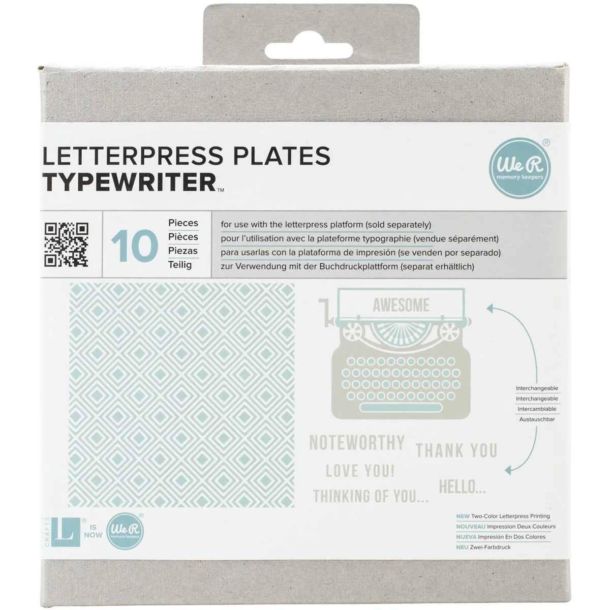 0633356037422 Printing Plate Letter Press-Typewriter Set (8 Piece)