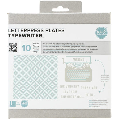 0633356037422 Printing Plate Letter Press-Typewriter Set (8 Piece)