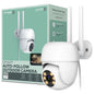 Outdoor Camera 1080P - Auto-Follow PTZ Security Cam, White (1-Pack)
