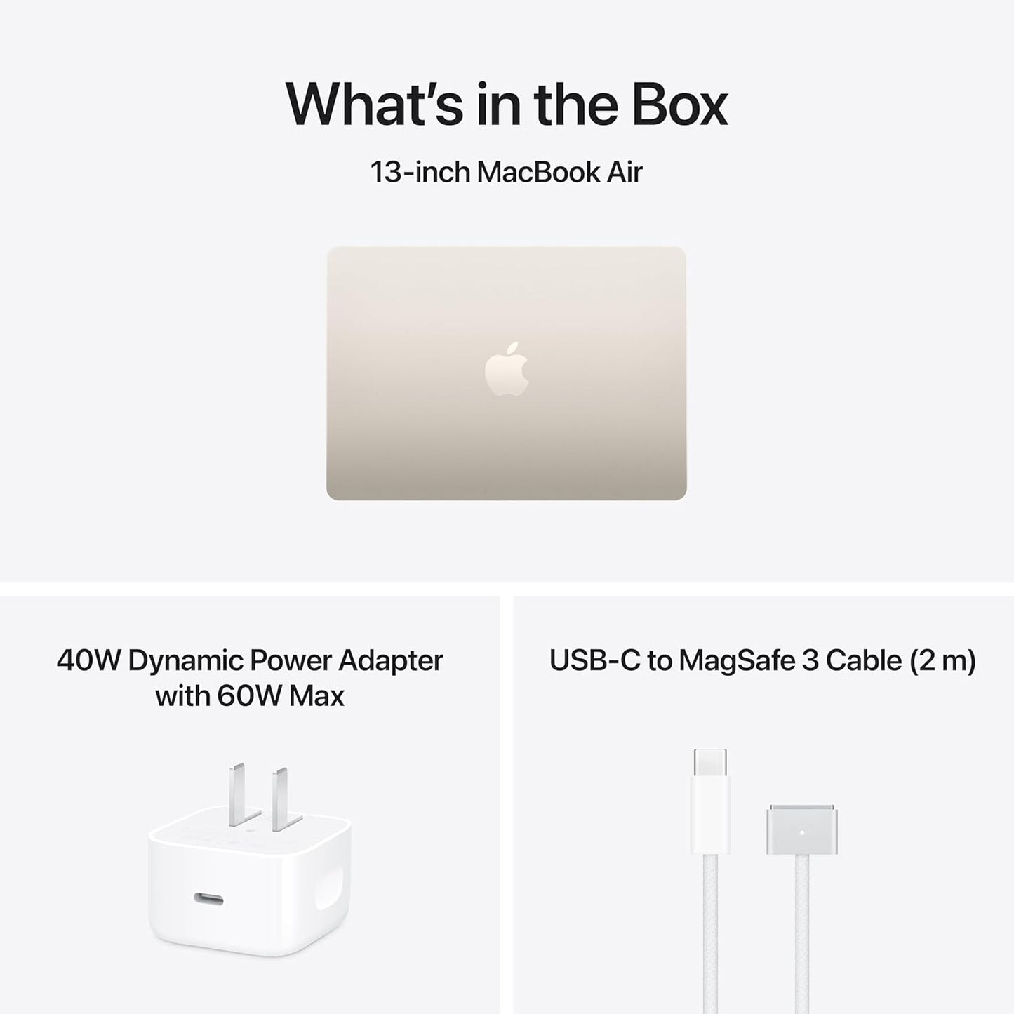 Apple 2026 Macbook Air 13-Inch Laptop with M5 Chip: Built for AI, 13.6-Inch Liquid Retina Display, 24GB Unified Memory, 1TB SSD, 12MP Center Stage Camera, Touch ID, Wi-Fi 7; Starlight