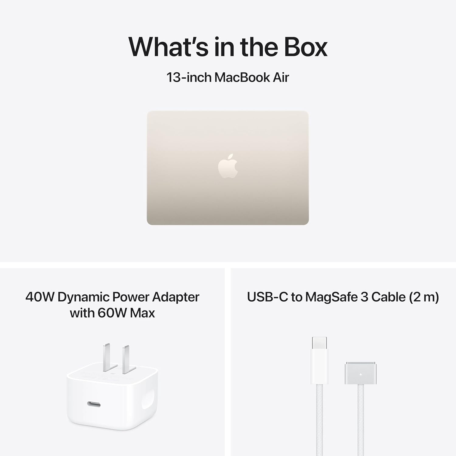 Apple 2026 Macbook Air 13-Inch Laptop with M5 Chip: Built for AI, 13.6-Inch Liquid Retina Display, 24GB Unified Memory, 1TB SSD, 12MP Center Stage Camera, Touch ID, Wi-Fi 7; Starlight