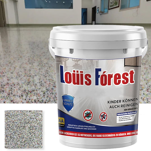 Colored Sand Floor Paint, High-Gloss Self-Leveling Epoxy Coating, for Interior & Exterior Surfaces, Wear-Resistant & Non-Slip Marble Effect Finish