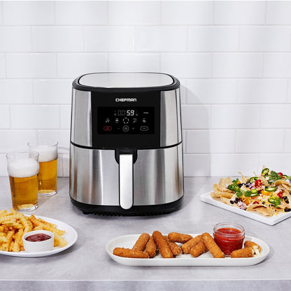 Turbofry Air Fryer W/ Digital Controls, 8 Qt Capacity, Black