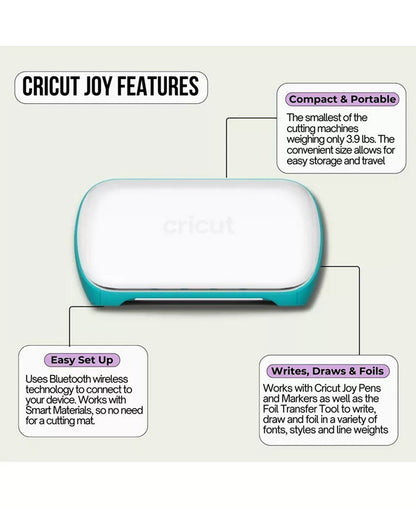 Joy Cutting Machine Bundle with 7 Smart Iron-On Rolls - Compact Vinyl Cutter for Custom Apparel and DIY Crafts