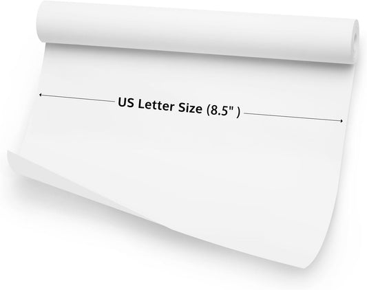 Thermal Paper 8.5" in Width US Letter Size for OFFNOVA and Other Portable Thermal Printer 1 Roll Multipurpose Use for Printing Receipt Paper Invoice Checklist Lesson Materials Contract File, Etc