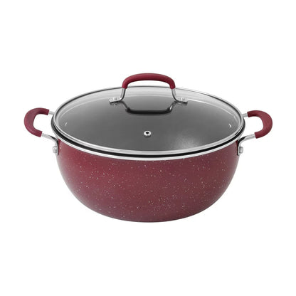 Keepsake Floral 38-Piece Cookware Set, Merlot