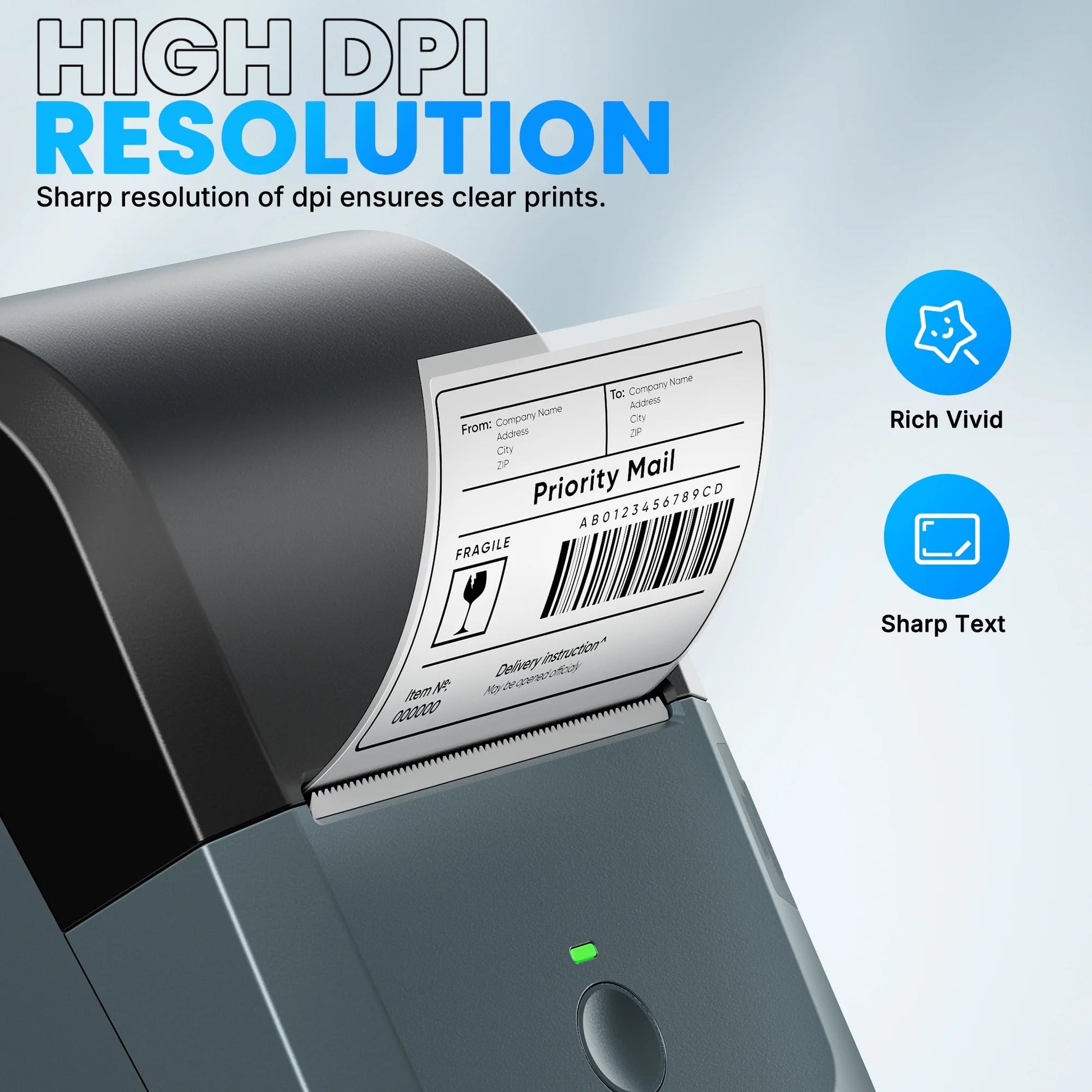 Label Maker Machine with Tape,Bluetooth Label Maker,Wide Waterproof Label Thermal Label Printer for Small Business,Address, Logo, Retail, Blue