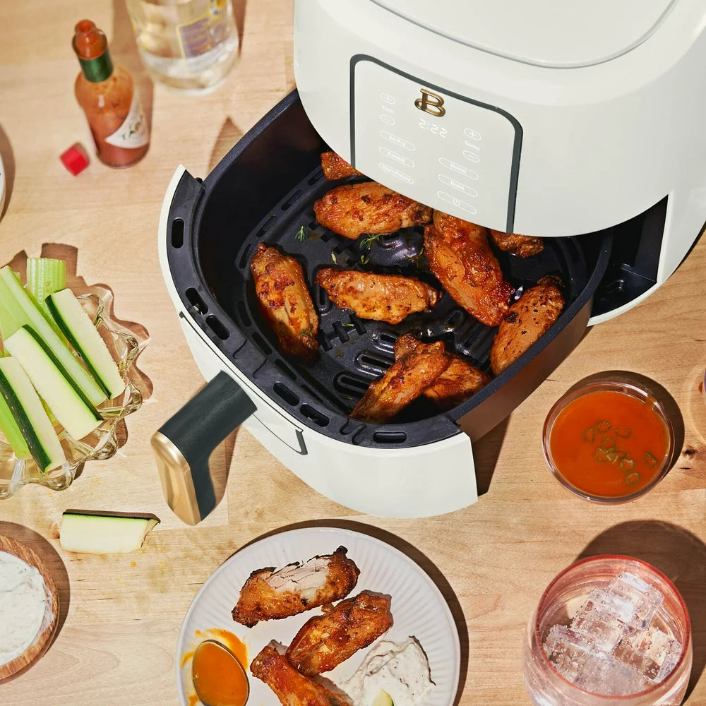 3 Qt Air Fryer with Turbocrisp Technology, White Icing by Drew Barrymore