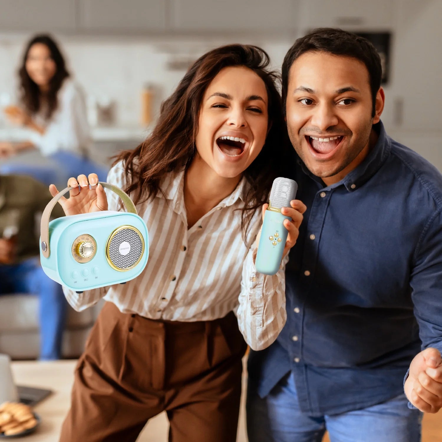 Retro Wireless Karaoke Speaker, Mint, AI6028-MNT