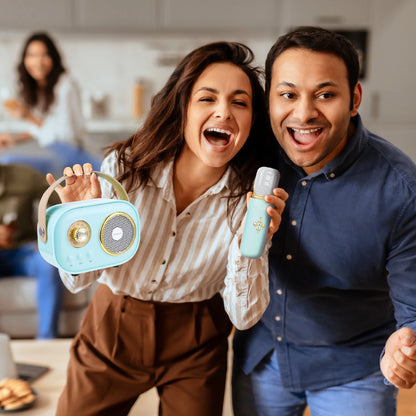 Retro Wireless Karaoke Speaker, Mint, AI6028-MNT