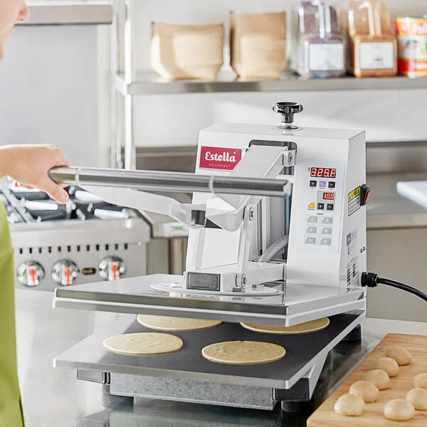 Estella DPC1620T 16" x 20" Dual-Heat Manual Clamshell Tortilla Dough Press - 240V, 3600W