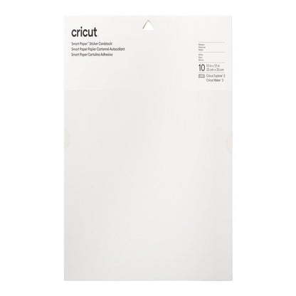 ® Smart Paper Sticker Cardstock, White, 13" X 13" (10 Sheets)