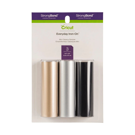 Cricut® Everyday Iron-On Vinyl Mini Sampler, Classics, 3.7" X 24"