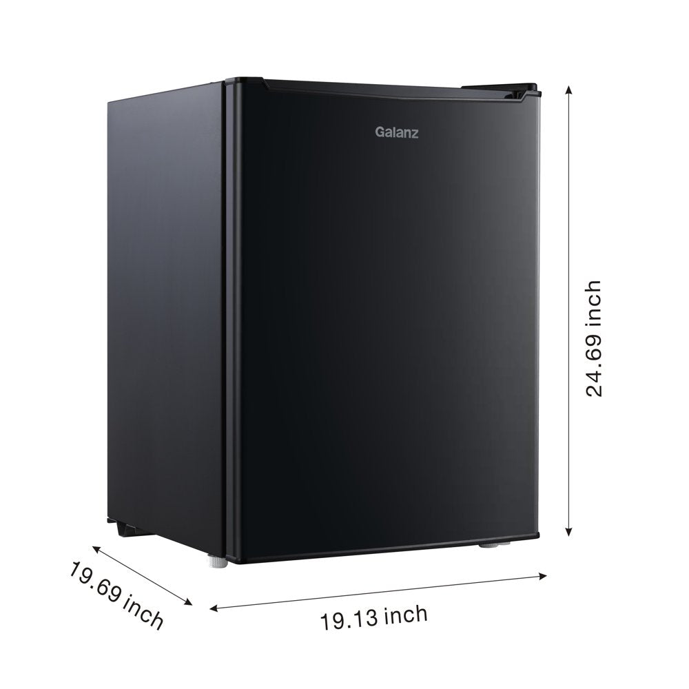 2.7 Cu Ft Single Door Mini Fridge, Black, Estar