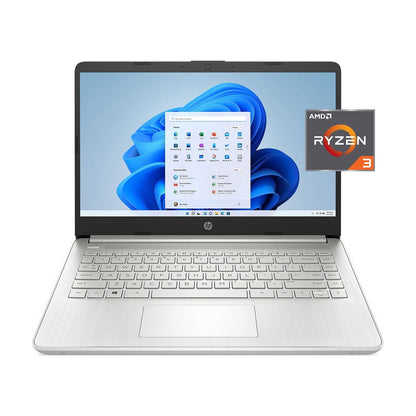 14" FHD Laptop Computer, AMD Ryzen 3-3250, 4GB RAM, 128GB SSD, Silver, Windows 11 (S Mode), 14-Fq0110Wm