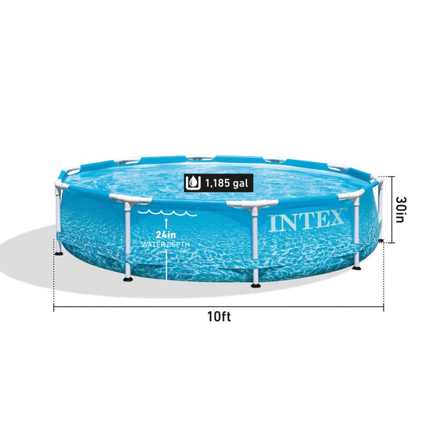 28206EH 10' X 30" above Ground Steel Metal Frame Beachside Swimming Pool