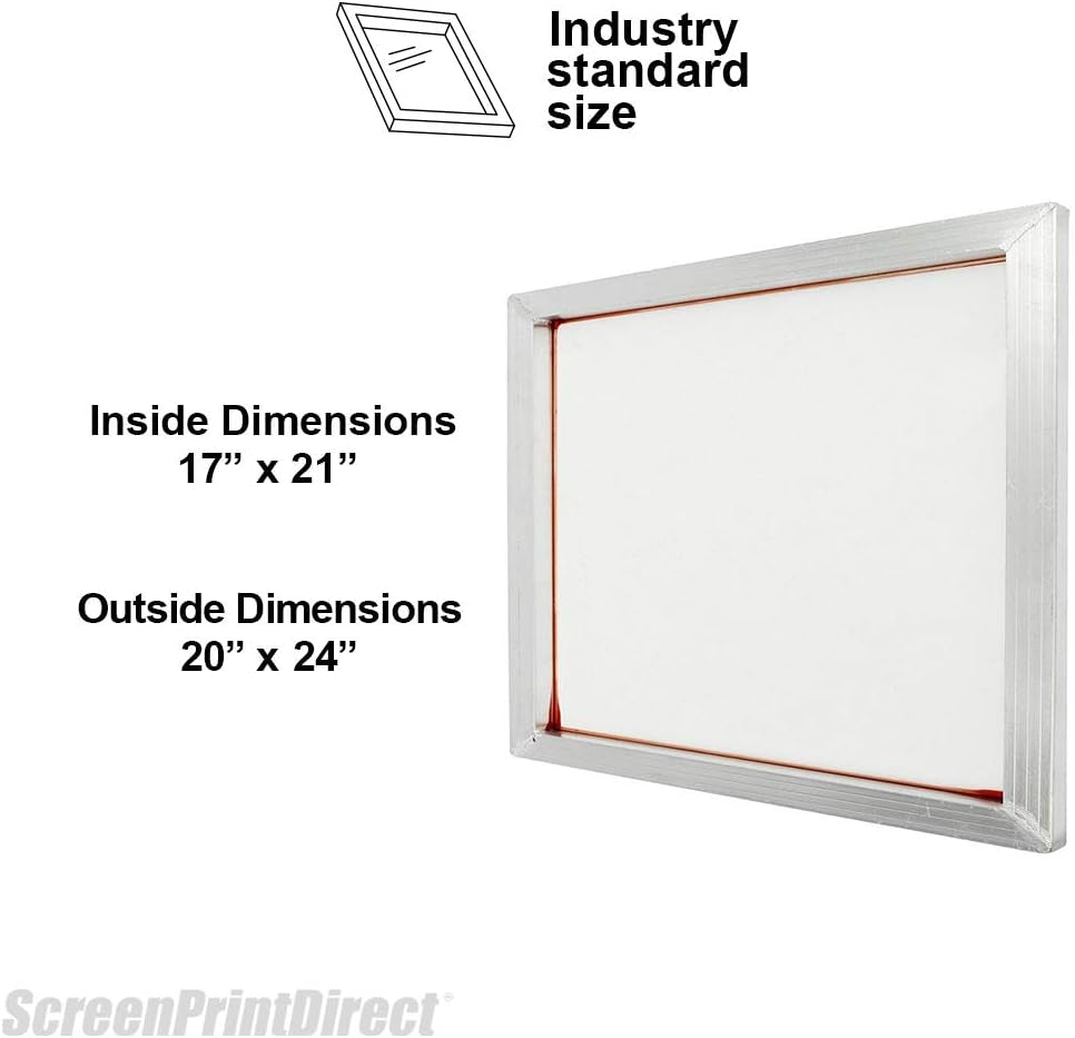 Aluminum Frame Screen Printing Frame 20" X 24" 40 Count White Mesh - Screen Printing Screen with Various Mesh Counts - Pre-Stretched Silk Screen for Your Screen Printing Kit