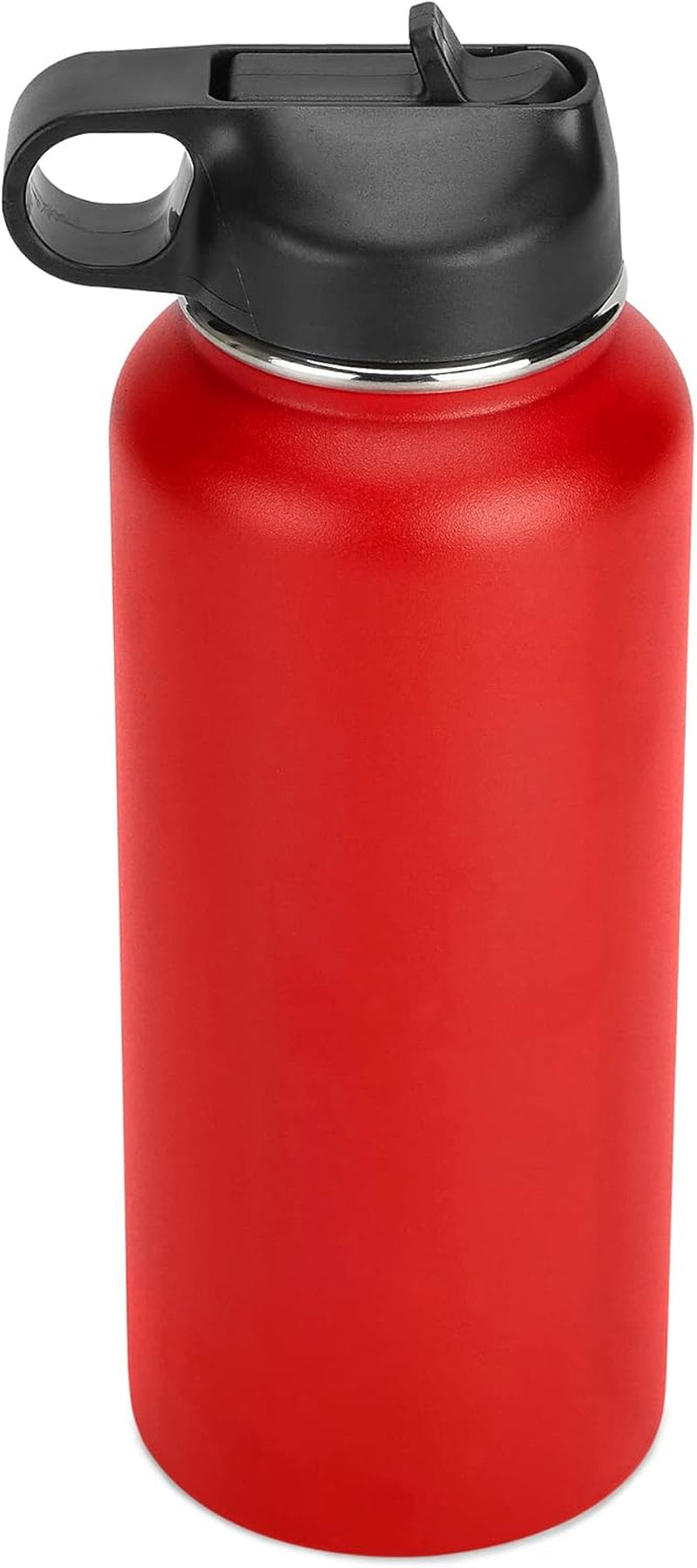 Makerflo 32 Oz Red Hydro Powder Coated Tumbler - 1 Pack Sipper Water Bottle | Craft-Ready for DIY Gifts & Personalization (Laser Engravable, UV DTF, Epoxy, Vinyl) - Not for Sublimation and DTF