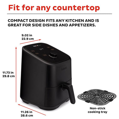 Instant Pot Vortex 4-In-1, 2-Quart Mini Air Fryer Oven Combo with Customizable Smart Cooking Programs, Nonstick and Dishwasher-Safe Basket, Includes Free App with over 1900 Recipes, Black