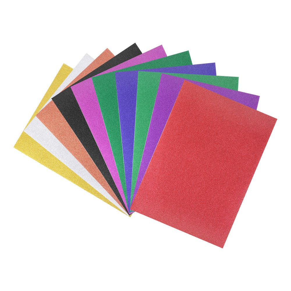 20 Sheets Glitter Cardstock Paper 7.8 Inch X 11.8 Inch 10 Colors, 80Gsm