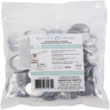 Button Press Bulk Refill Pack 100/Pkg-Medium (37Mm)
