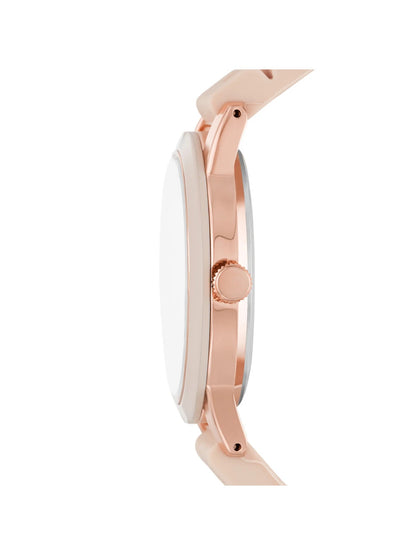 Time & Tru Women'S Wristwatch: Rose Gold Case, Blush Bezel, Easy Read Dial, Silicone Strap (FMDOTT072)