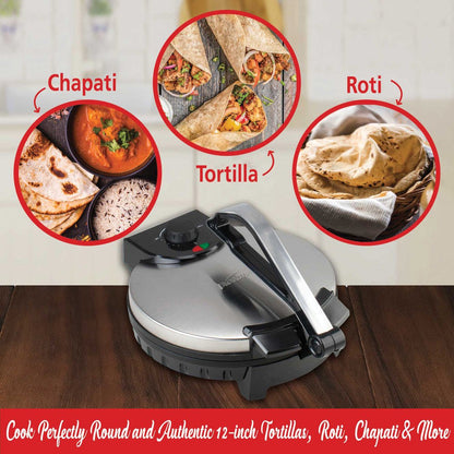 TS-127 Stainless Steel Non-Stick Electric Tortilla Maker