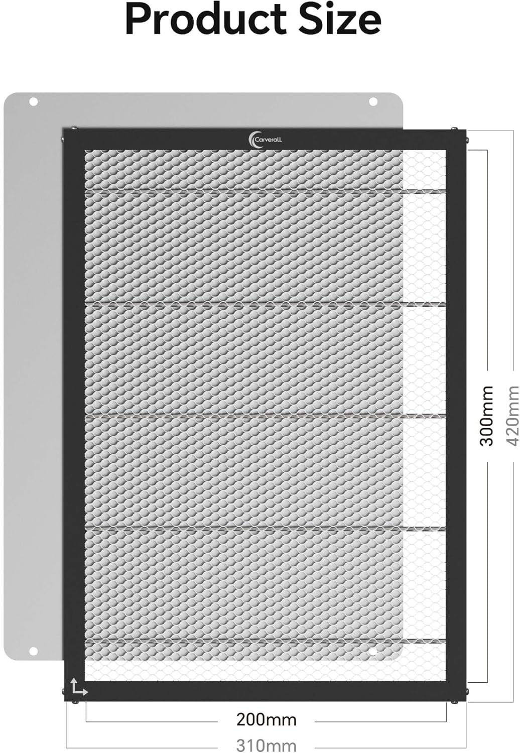 Honeycomb Laser Bed for K15 Pro Laser Engraver, 200 × 300 Mm Working Table, High-Strength Metal Panel, Honeycomb Cutting Tray with Metal Base