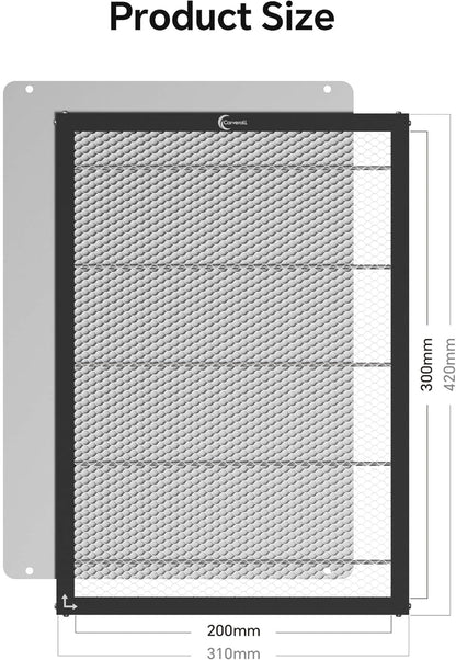 Honeycomb Laser Bed for K15 Pro Laser Engraver, 200 × 300 Mm Working Table, High-Strength Metal Panel, Honeycomb Cutting Tray with Metal Base