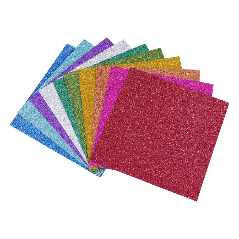 Paper Cardstock Glitter Sparkle Shimmer Origami Metallic Single Sided Folding Silver White Recollections Gift Wrapping