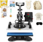Adnoom Heat Press 12X10 with 360°Swing-Away Design, 650W Digital Shirt Press Machine with LCD Control Panel, DIY Vinyl Heat Press Sublimation Machine for T-Shirts, Canvas, Bags