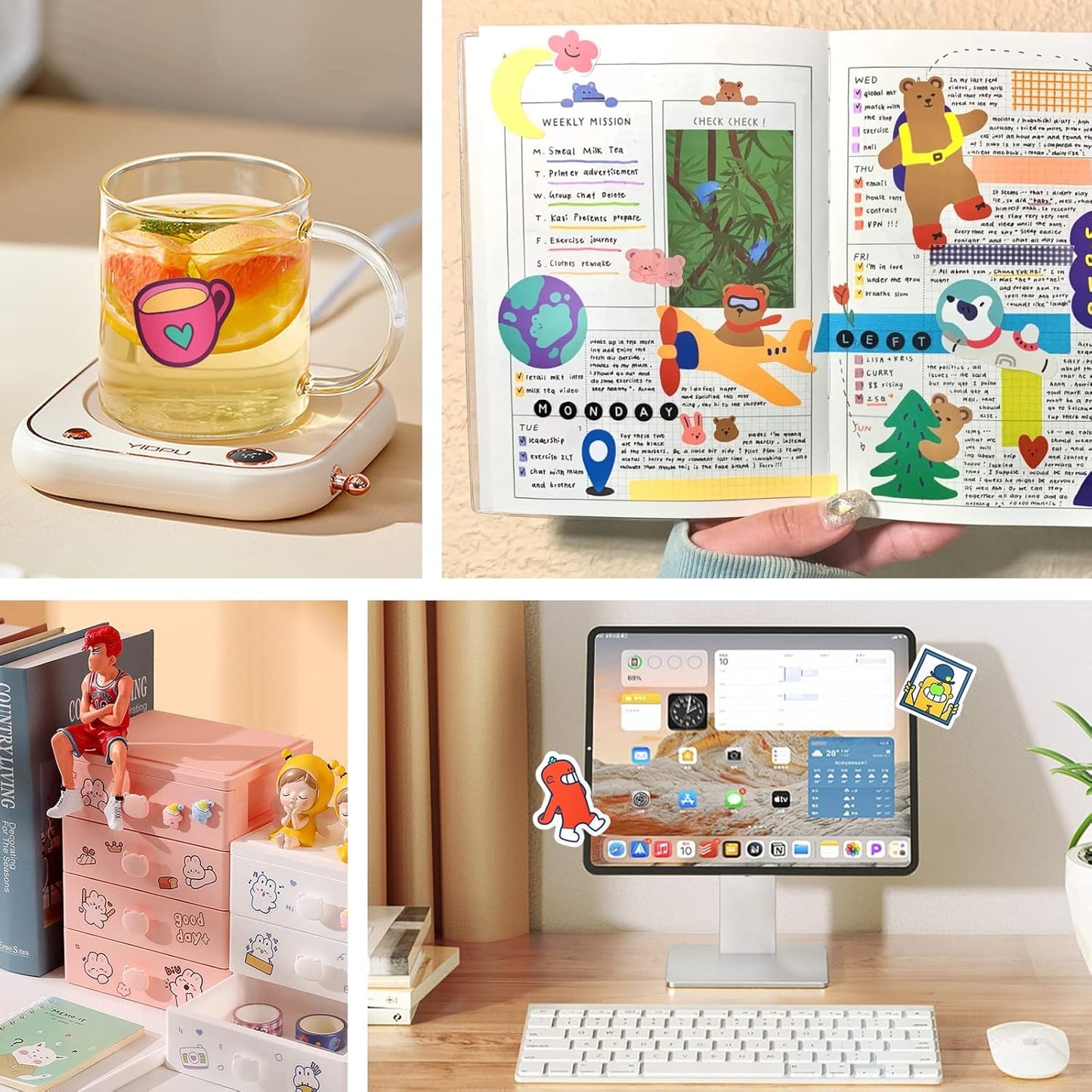 Printable Vinyl Sticker Paper, 100 Sheets Matte Waterproof Sticker Paper for Inkjet Printer & Laser Printer, Dries Quickly-Standard Letter Size 8.5"X11"