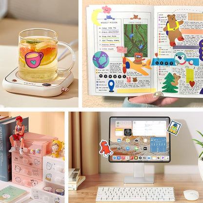 Printable Vinyl Sticker Paper, 100 Sheets Matte Waterproof Sticker Paper for Inkjet Printer & Laser Printer, Dries Quickly-Standard Letter Size 8.5"X11"