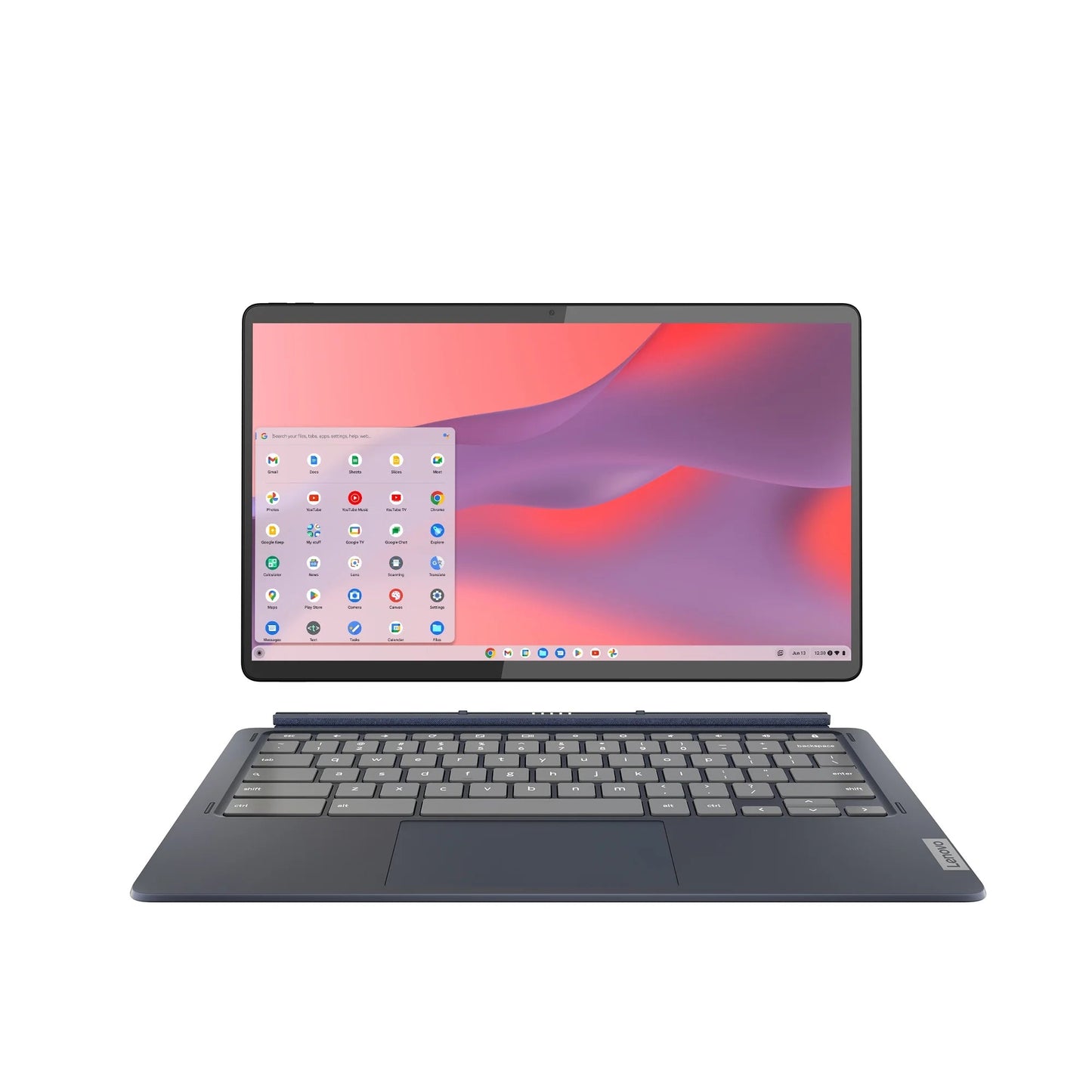 Ideapad Duet 5 Chromebook Laptop, 13.3" FHD OLED Touchscreen, Qualcomm Snapdragon SC7180, 4GB RAM, 128GB SSD, Abyss Blue, 82QS0001US