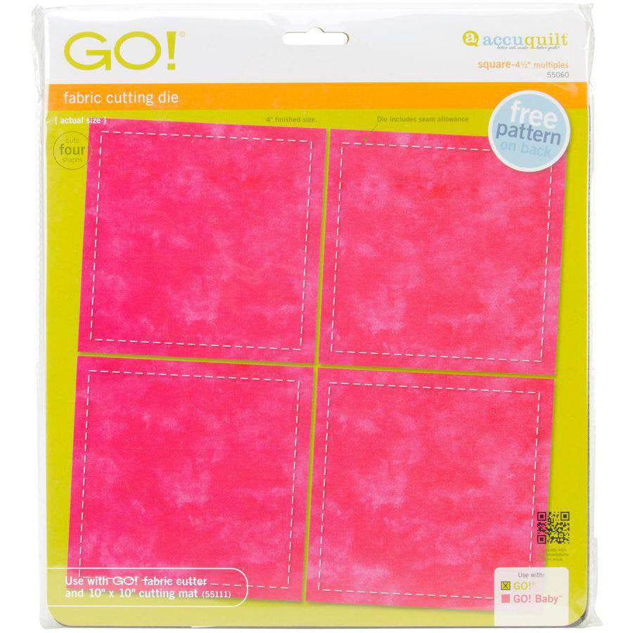 GO! Square 4-1/2" (Multiples) Fabric Cutting Dies