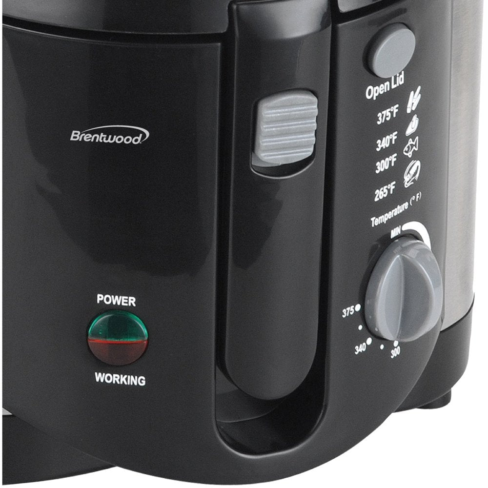 DF-720 1200W 8-Cup Electric Deep Fryer - Stainless Steel