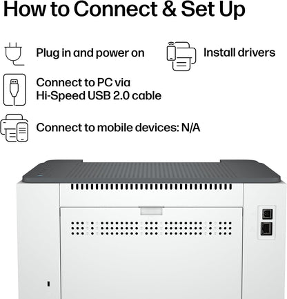 HP Laserjet M209D Laser Printer, Black and White, Automatic Duplex, Wired Connection Only (USB Cable Included), Best-For-Home Office (8J9L0F)