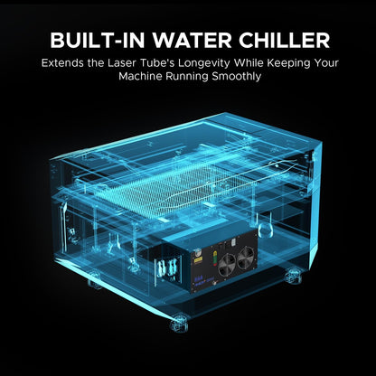 Omtech Pro 100W CO2 Laser Engraver, 40" X 24" Laser Cutter with Built-In Water Chiller 1,200 Mm/S Speed Autofocus 4 Way Pass Air Assist, Laser Cutting Engraving Etching Machine for Wood Acrylic