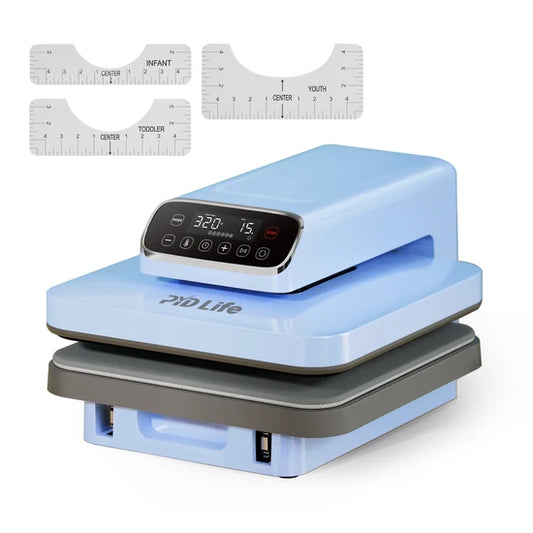 PYD AH15 AUTO Heat Press 15x15 Inch Flat T Shirt Heat Press Machine for Heat Transfer Christmas Ornaments Tote Bag DTF HTV Vinyl(Shipping from China)